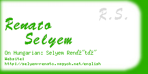 renato selyem business card